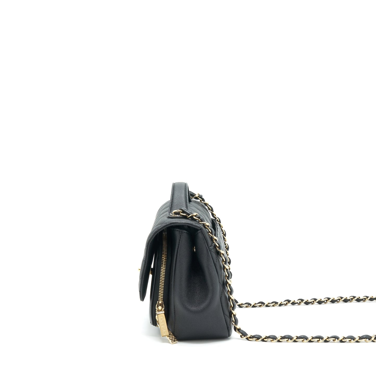 Chanel Business Affinity Caviar LGHW Black Handbag