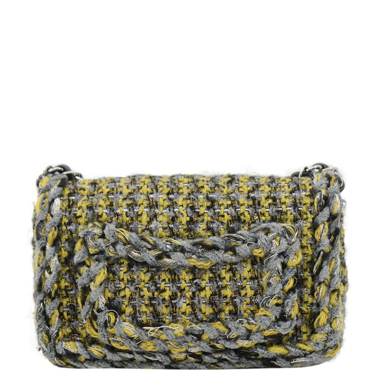 Chanel Braided Charms Tweed Flap Multicolor Key Chain