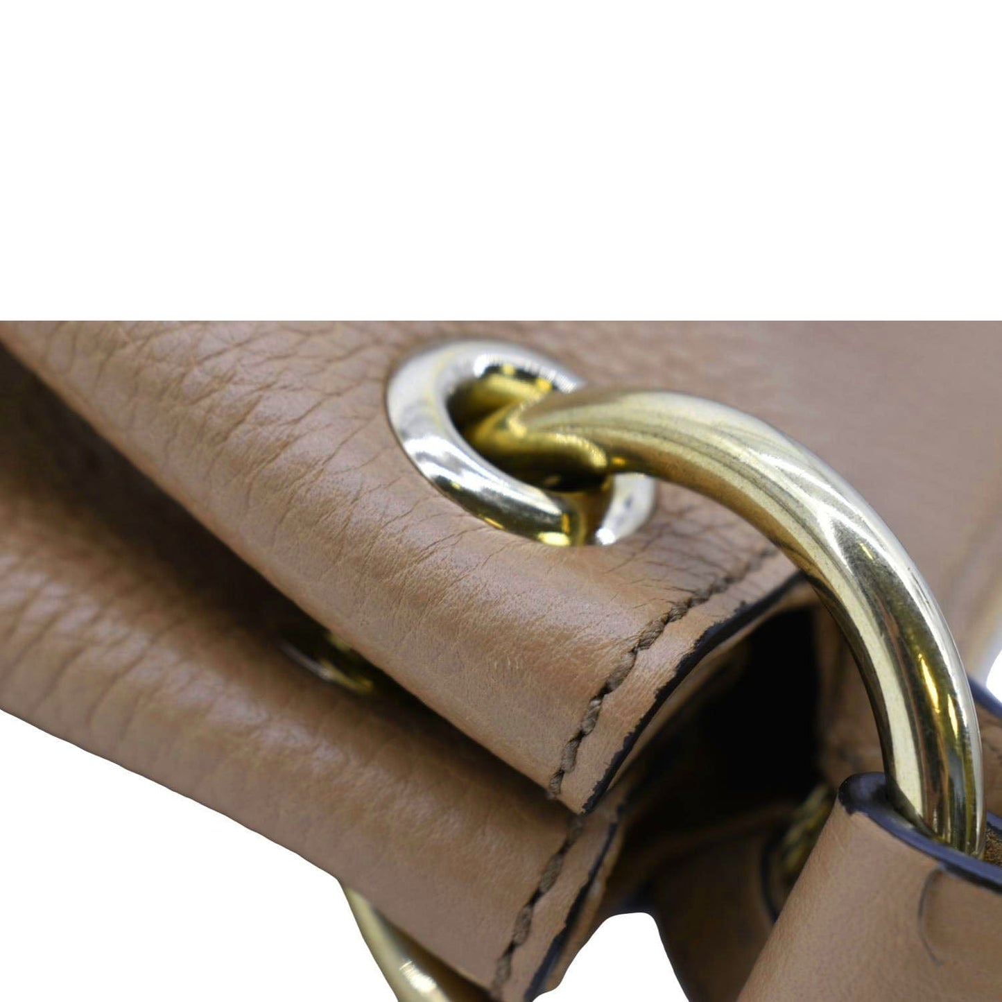 Gucci Soho Pebbled Hobo Shoulder Bag Leather Tan