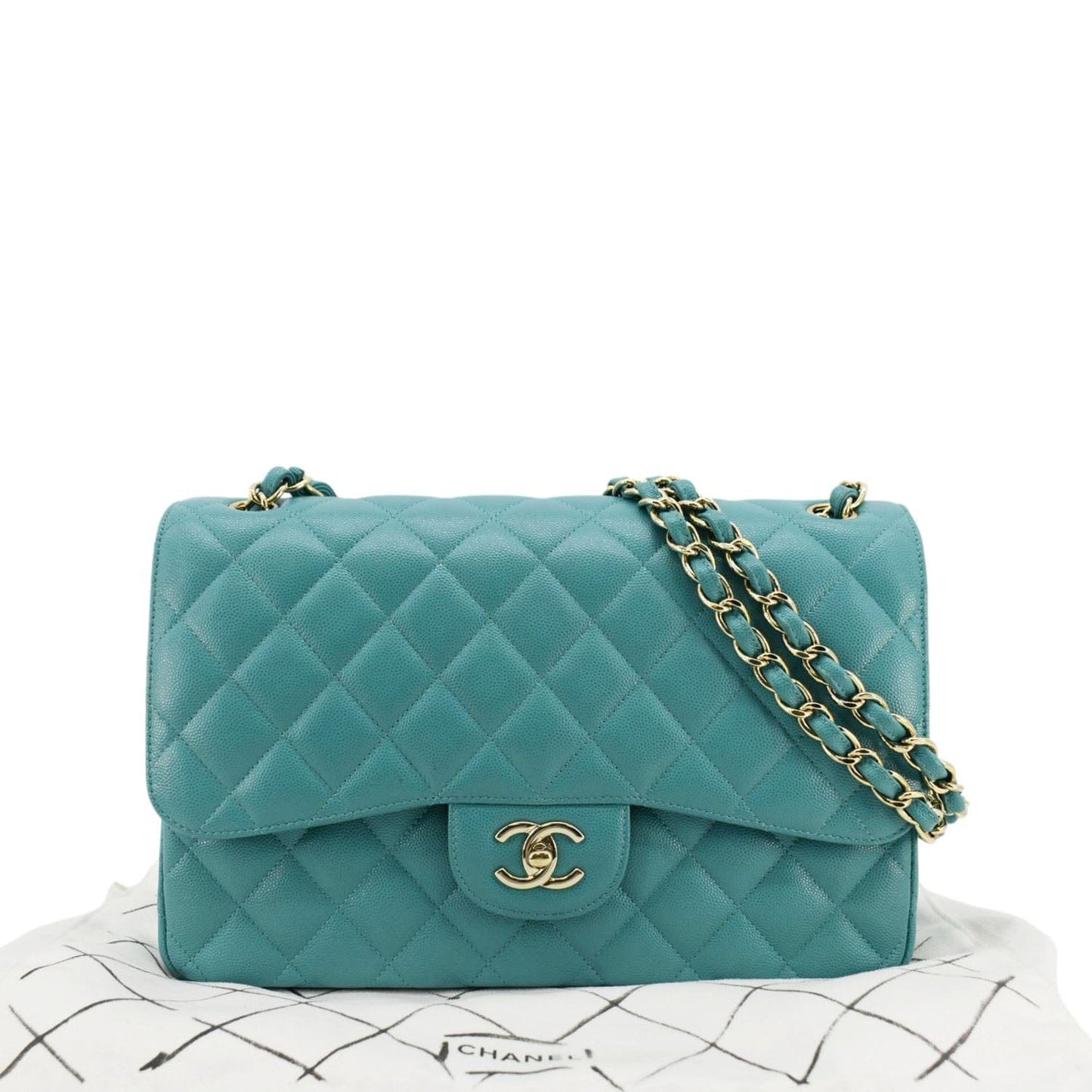 Chanel Classic Double Flap Jumbo Quilted Leather Travel Bag