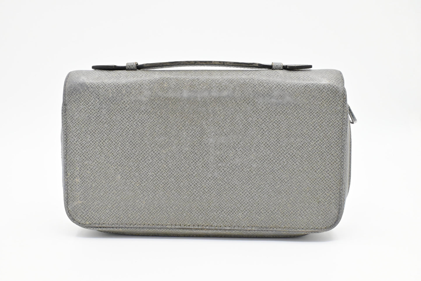Louis Vuitton Zippy XL Taiga Leather Gray Wallet Case