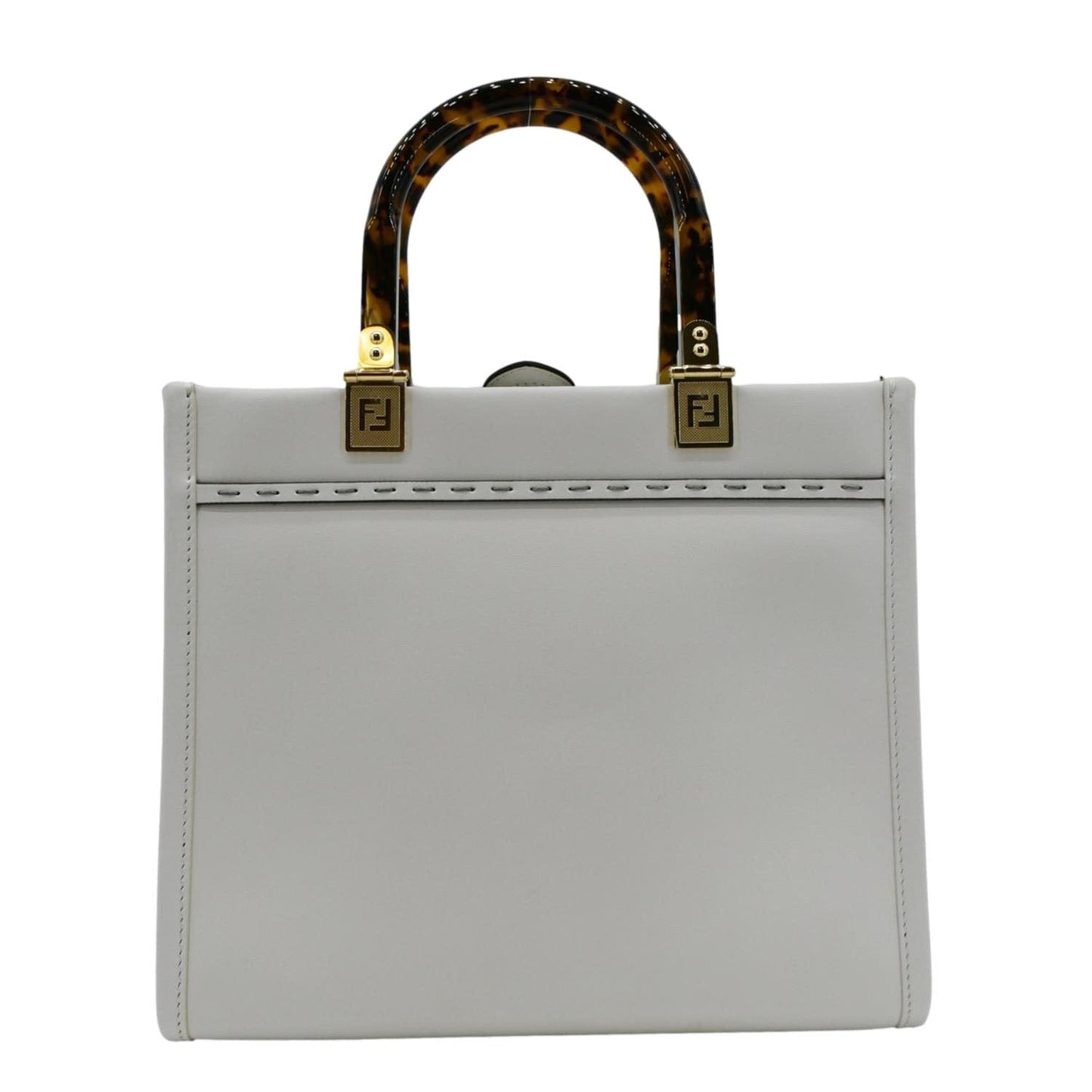 Fendi Sunshine Crossbody Bag Off Leather White Small