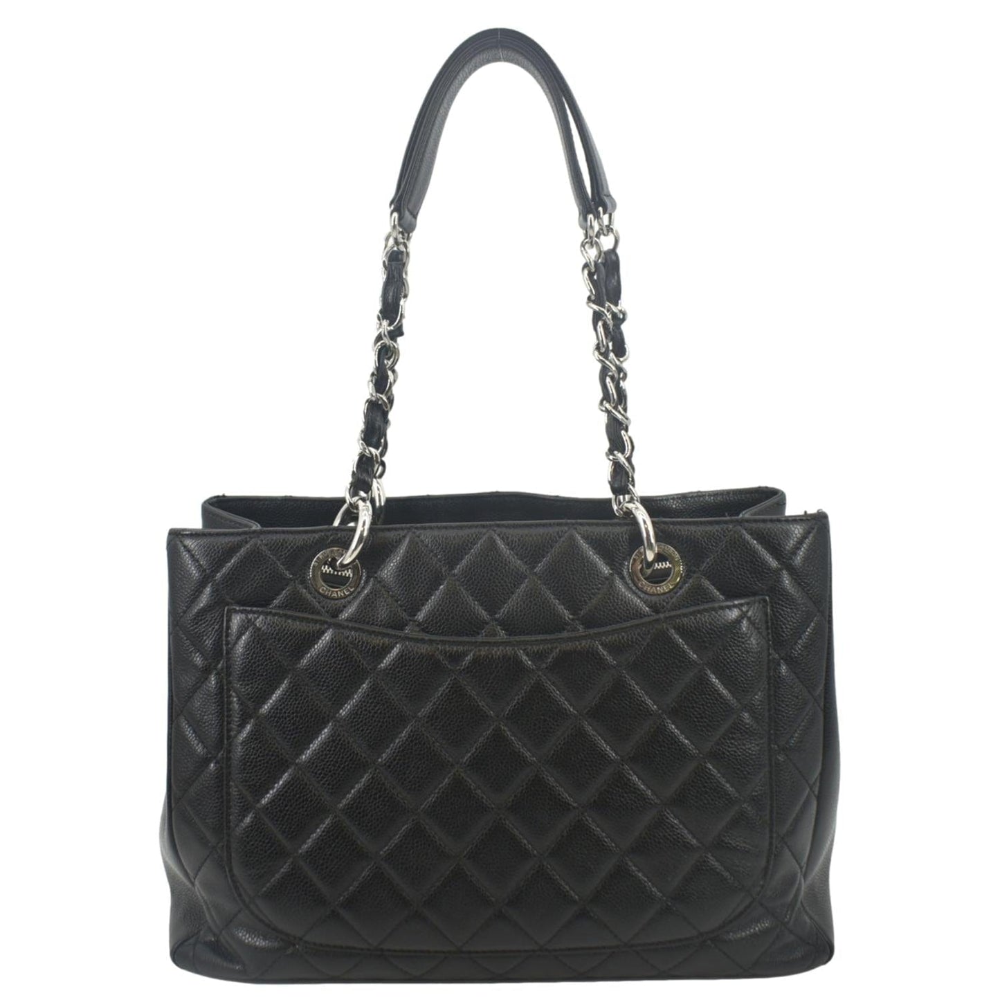 Chanel Grand Shopping Quilted GST Leather Black Travel Bag