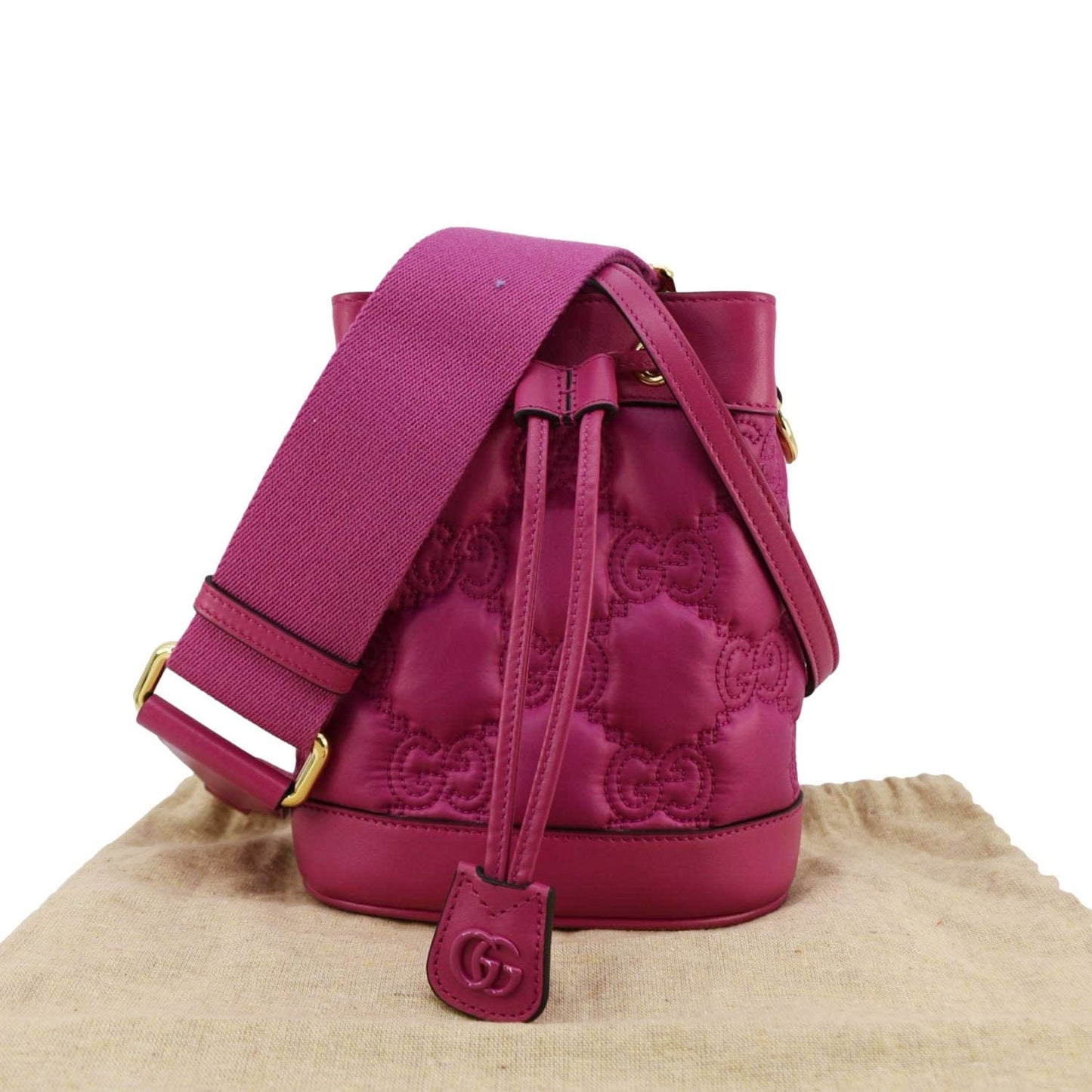 Gucci Bucket Crossbody Bag Nylon Matelasse
