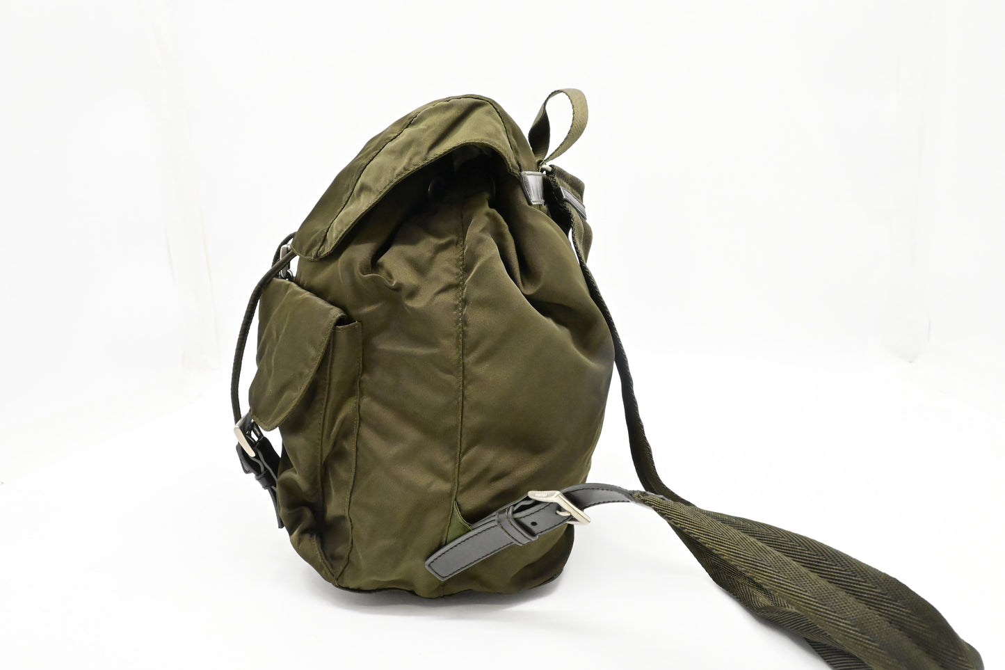 Prada Backpack In Handbag Nylon Green