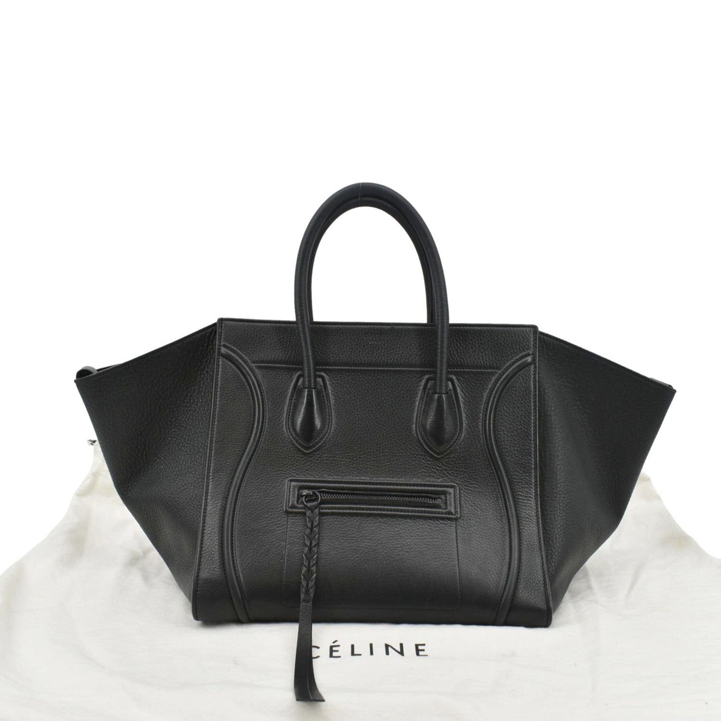 Luggage Phantom Tote Bag Leather Black