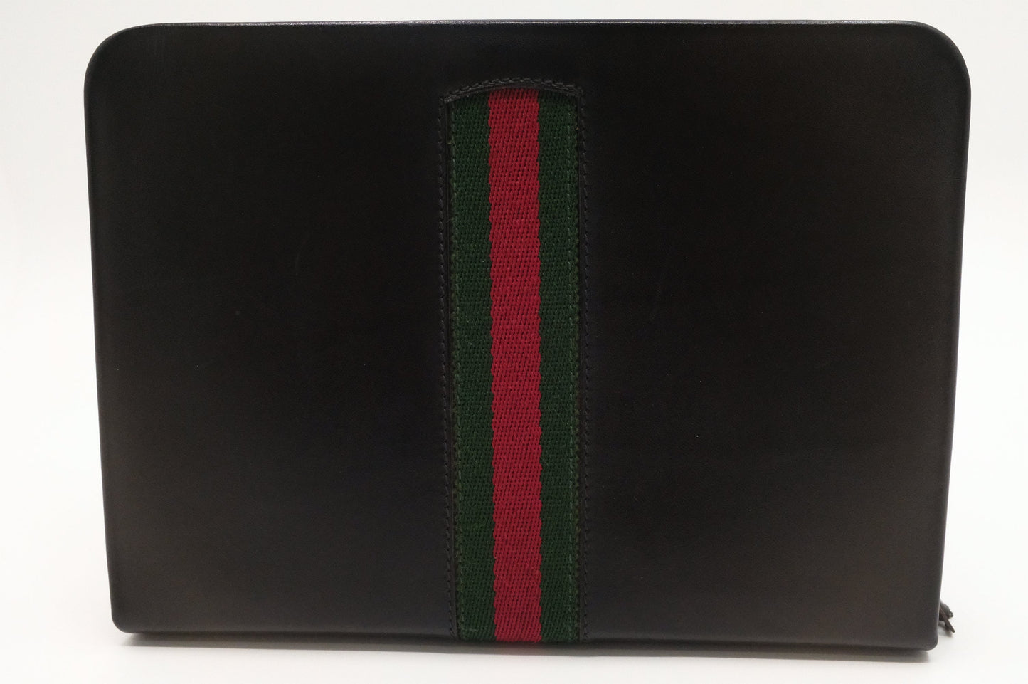 Gucci Zipped Leather Black Clutch Bag