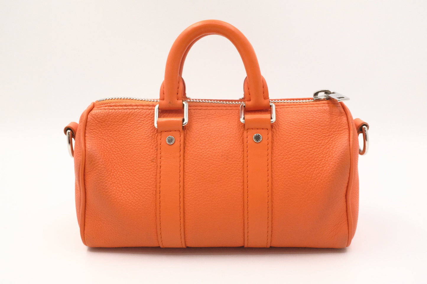 Louis Vuitton Keepall XS Aerogram Leather Orange Handbag