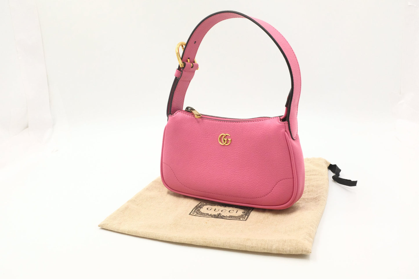 Gucci Aphrodite Leather Pink Small Travel Bag
