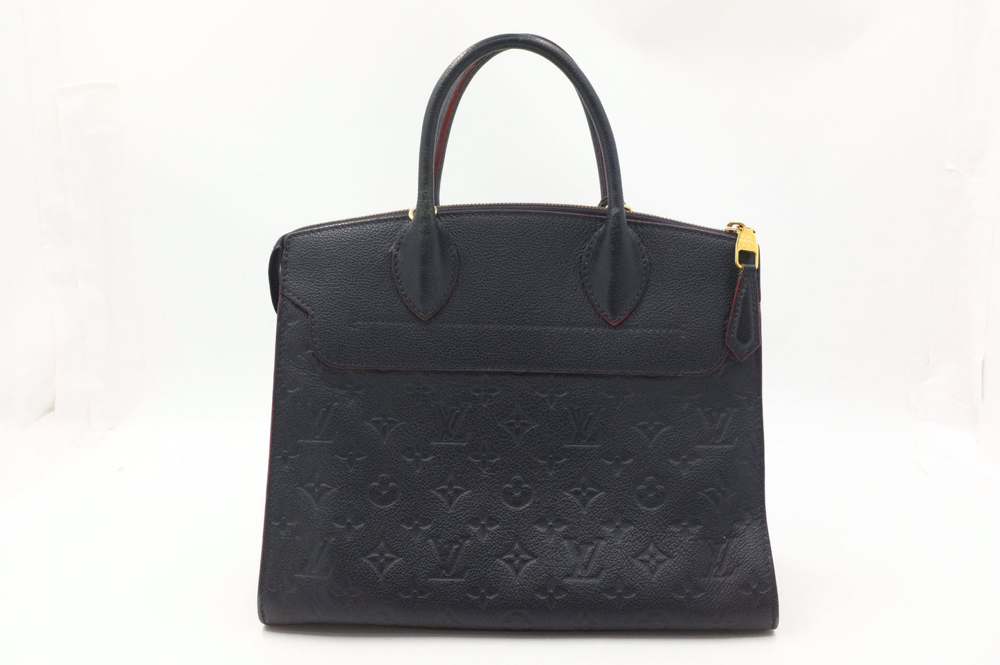 Louis Vuitton Pont Neuf Navy Blue Leather Empreinte Handbag