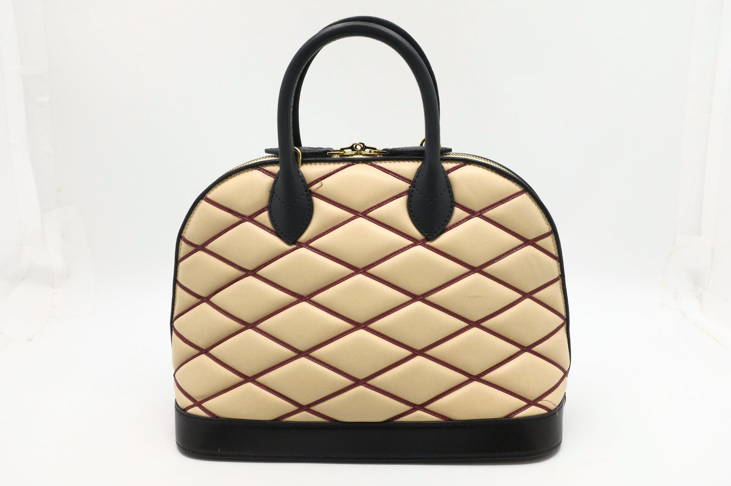 Louis Vuitton Alma Maltage Leather Beige Handbag