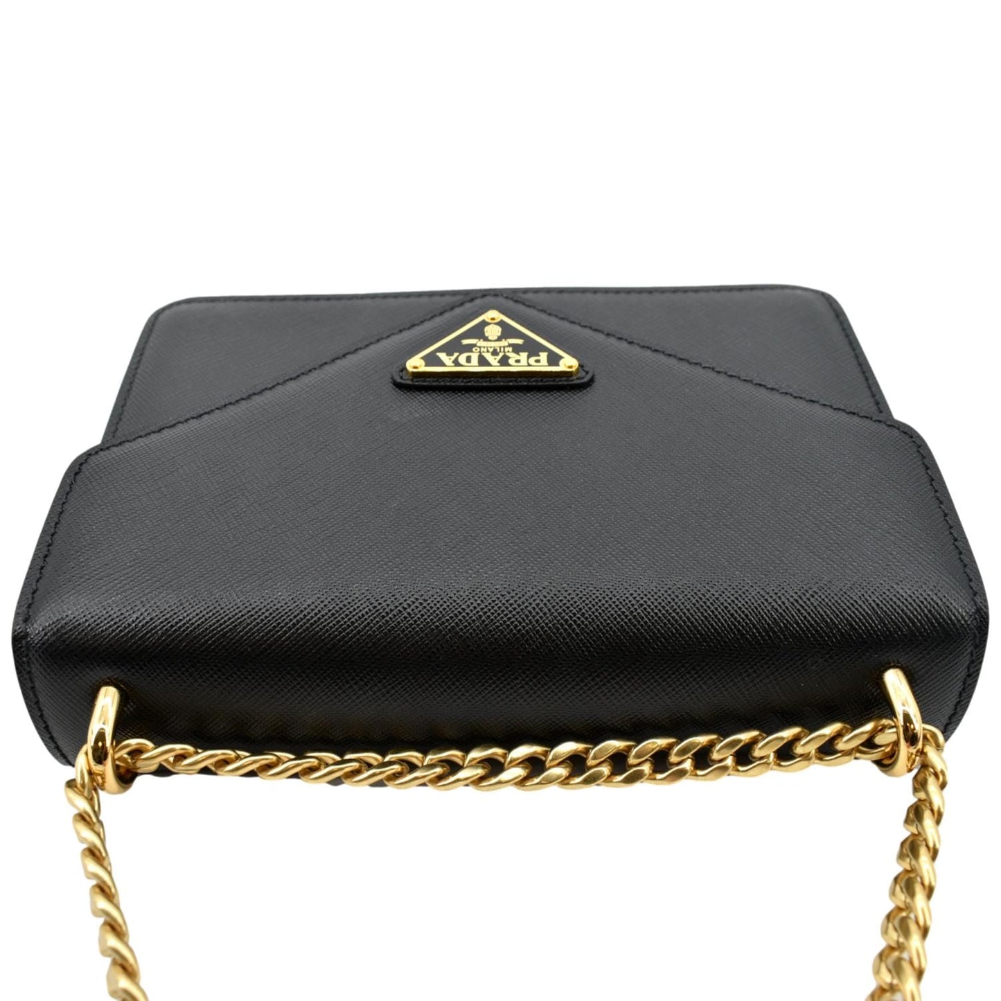 Prada Lux Crossbody Bag Leather Saffiano Black