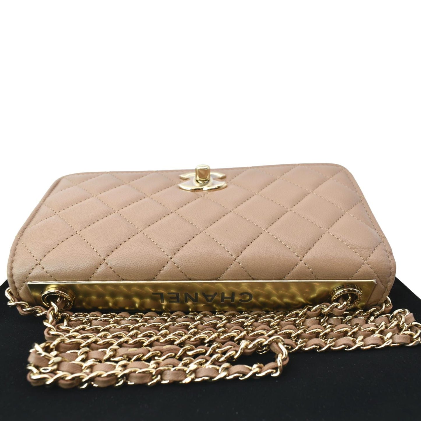 Chanel Trendy CC On Leather Lambskin Brown Wallet Case