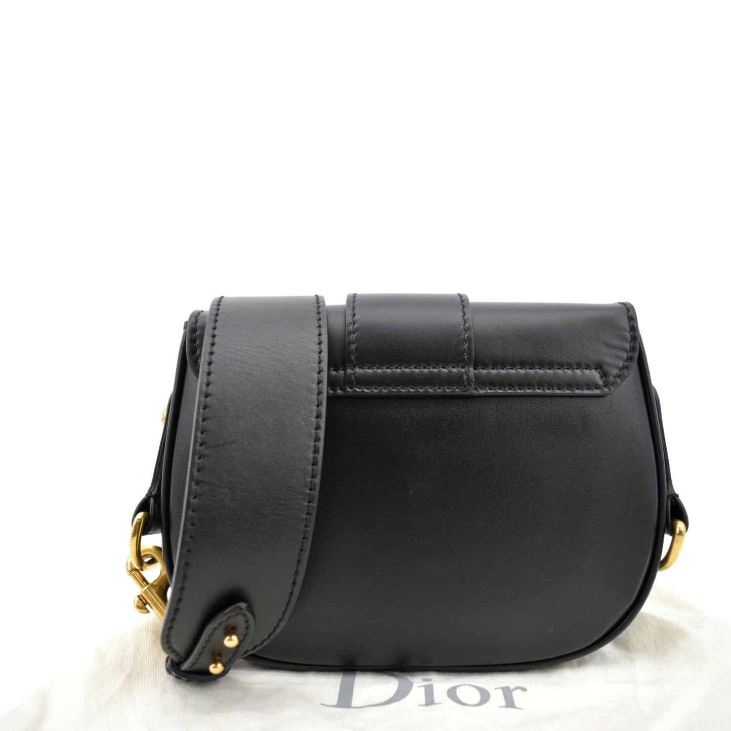 Dior Fence Calfskin Saddle Bag Leather Black Shoulder Bag Fence Saddle Bag