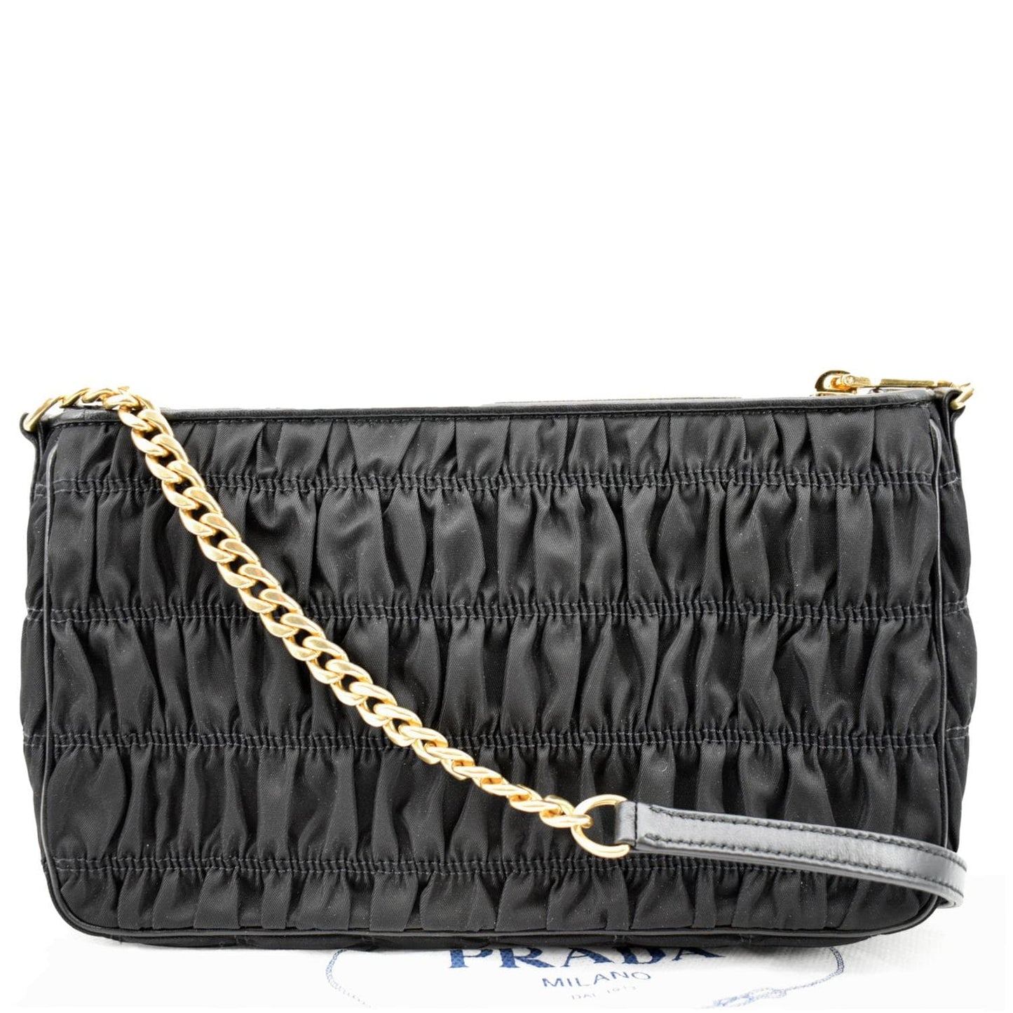 Tessuto Gaufre Shoulder Bag Nylon Black