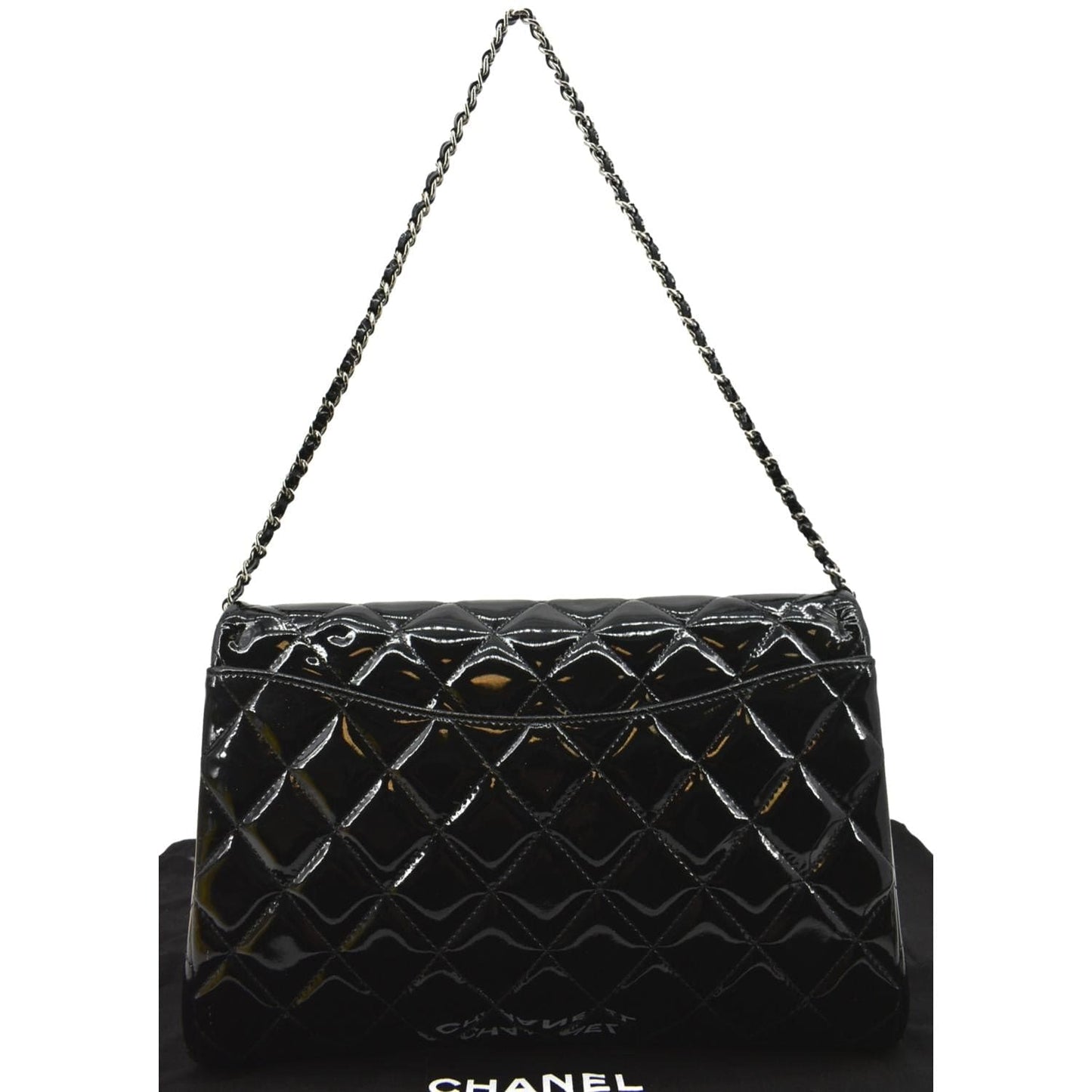 Chanel Timeless Classic Flap Patent Leather Black Travel Bag