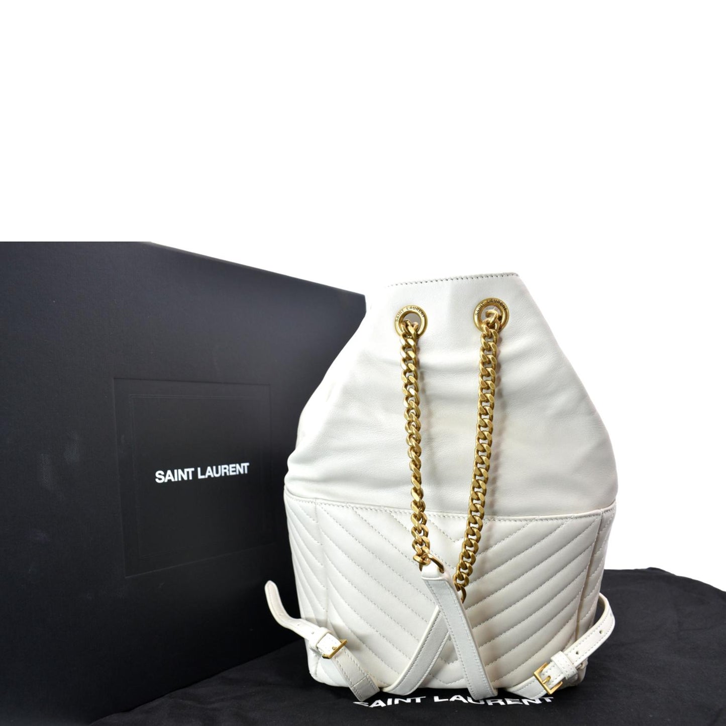 YSL Saint Laurent Yves Joe Backpack Bag Leather Lambskin