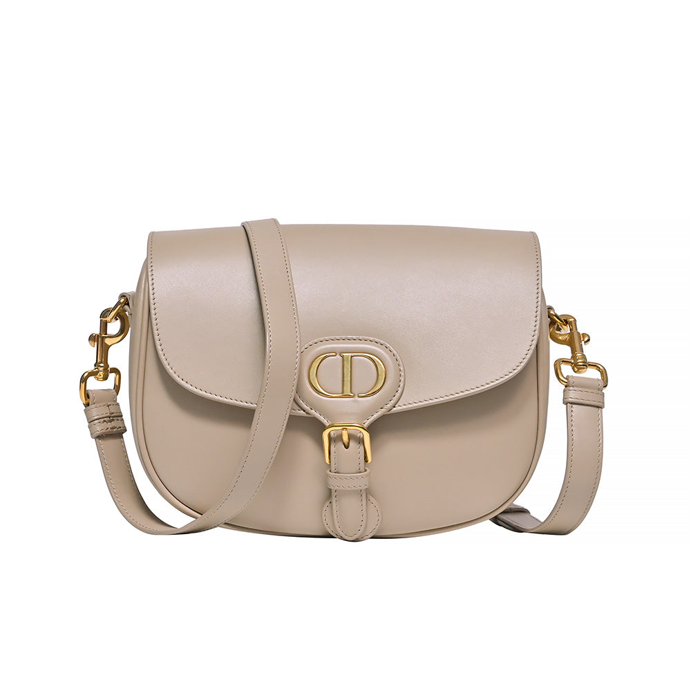 Dior Handbag Box Calfskin Bobby Bag Rented Out Leather Beige Medium