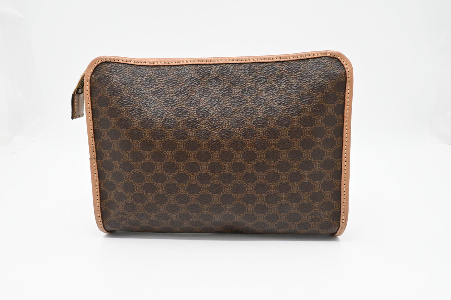 Celine Clutch In Macadam Handbag Canvas Brown Clutch Bag
