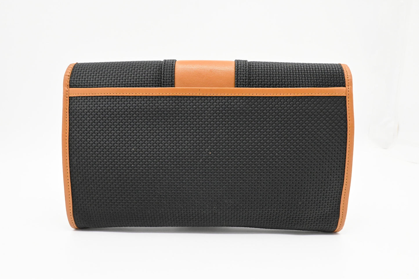 YSL Saint Laurent Clutch In Dark Coated Canvas Gray Clutch Bag