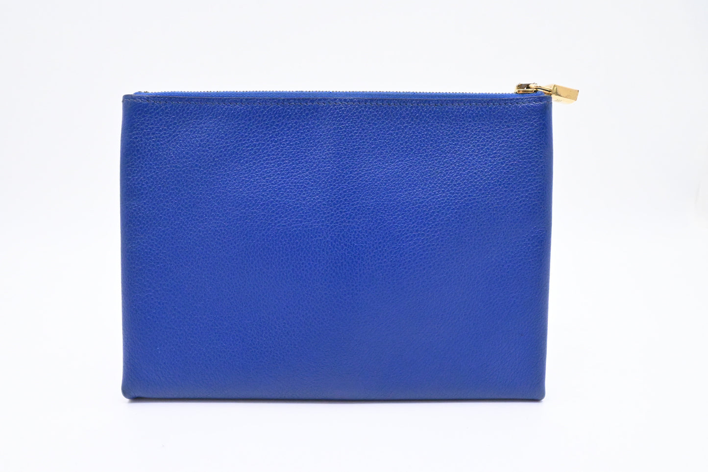 Hermes Atout Pouch In Handbag Leather Blue Travel Bag