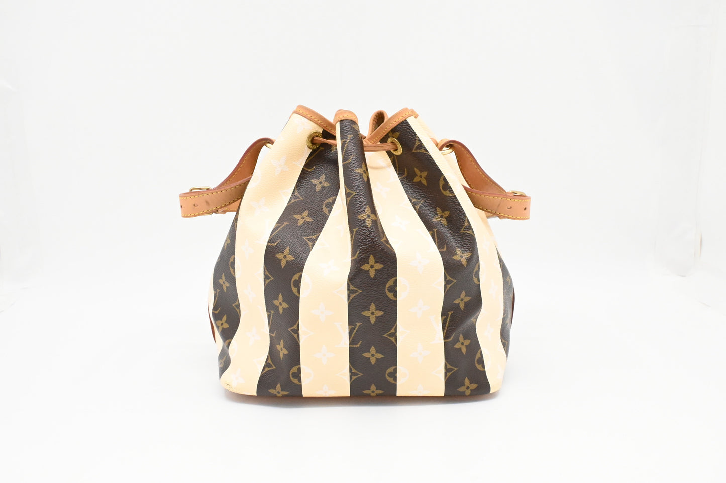 Louis Vuitton Petit Noe Rayures Monogram Canvas Handbag