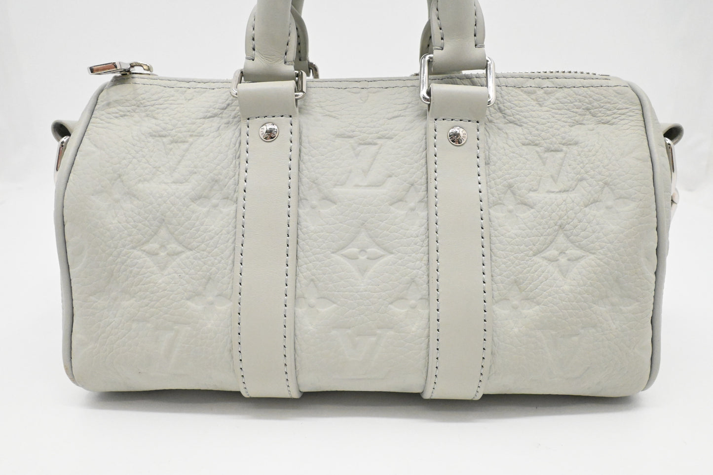 Louis Vuitton Keepall XS Mineral Taurillon Leather Gray Handbag