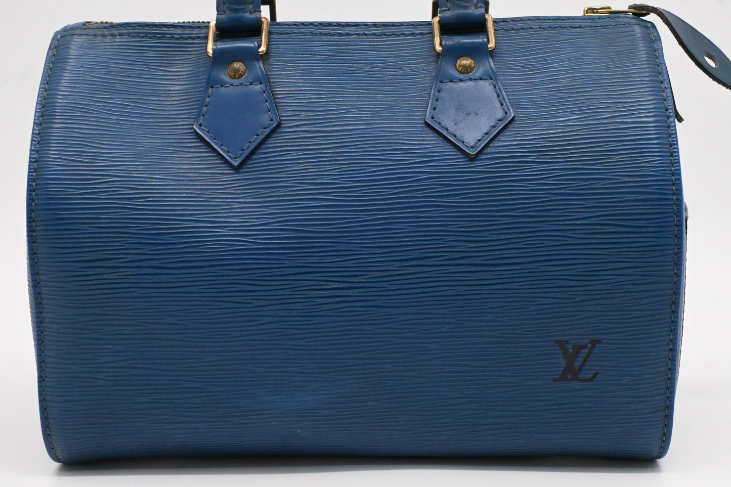Louis Vuitton Speedy 25 Toledo Blue Leather Epi Handbag