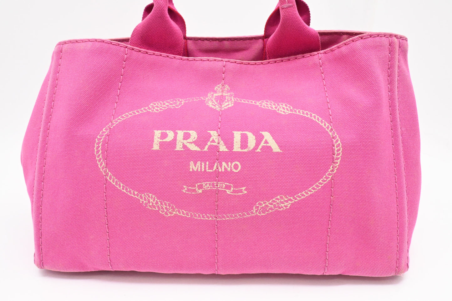 Prada Canapa Tote In Handbag Canvas Pink Tote Bag Canvas Handbag