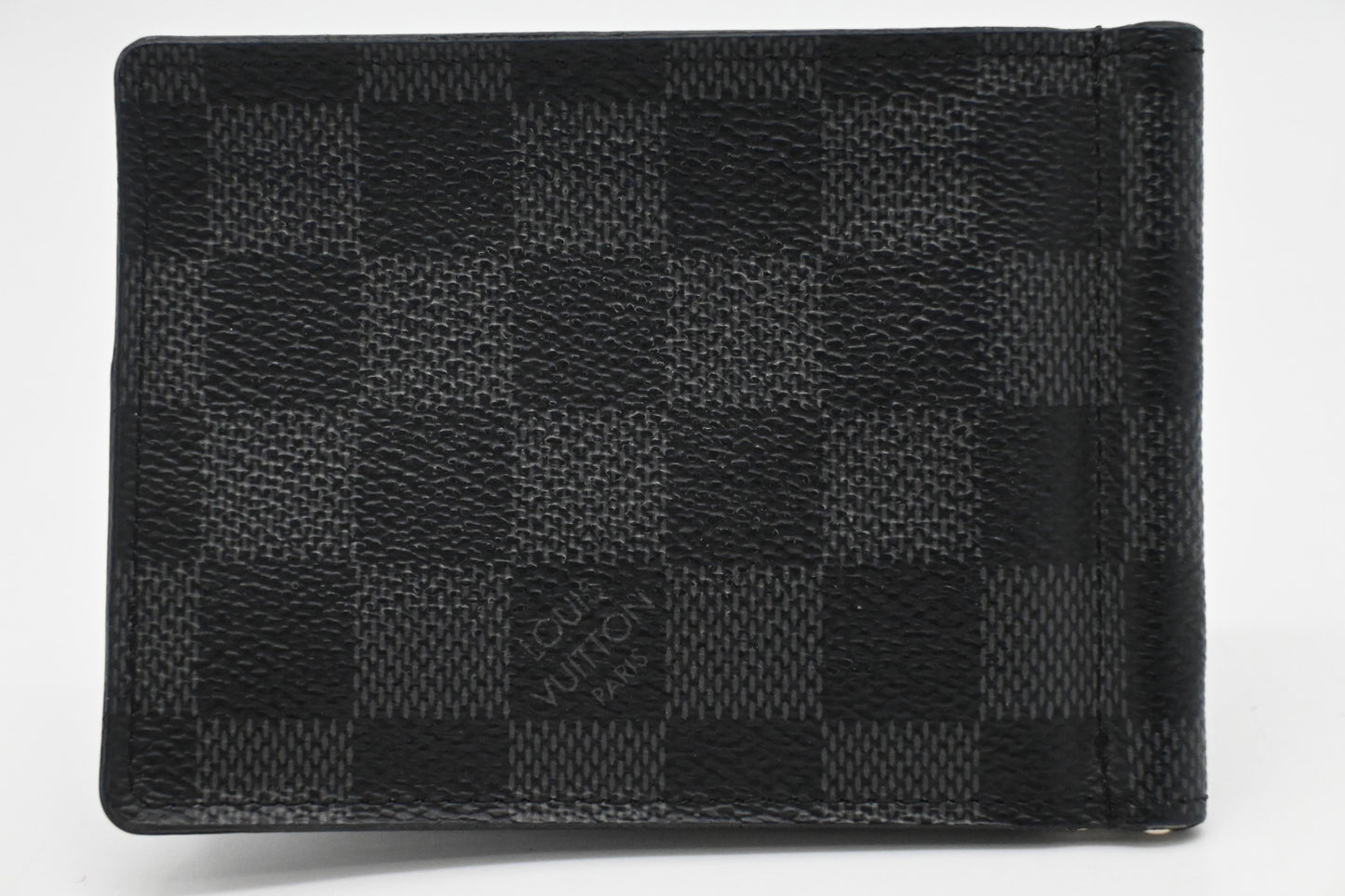 Louis Vuitton Money Clip Graphite Damier Canvas Wallet Case