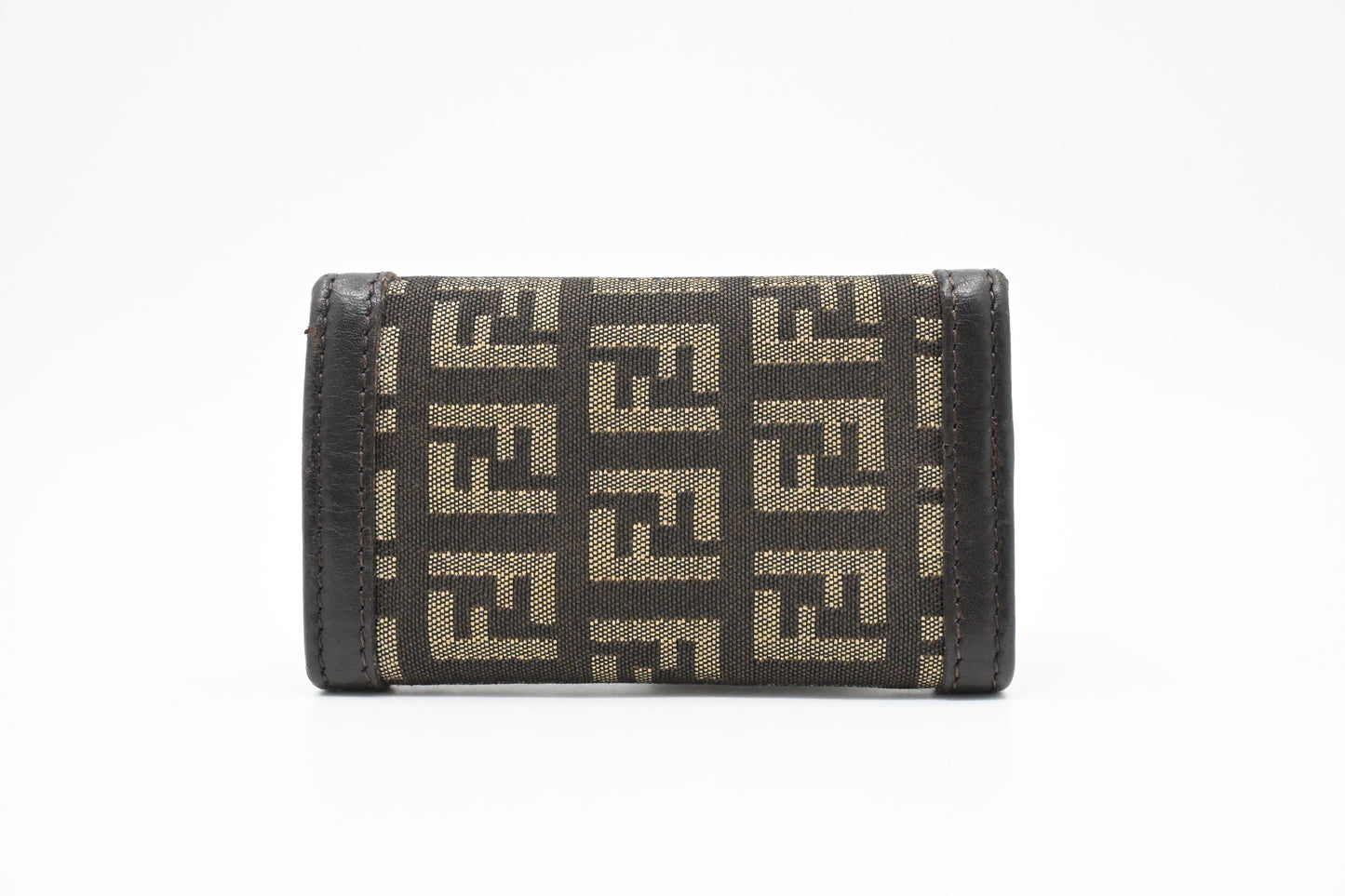 Fendi Key Case In Zucca Handbag Canvas Travel Bag In Zucca Canvas