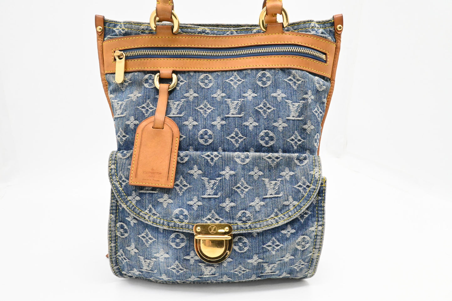 Louis Vuitton Flat Shopper Denim Monogram Shoes