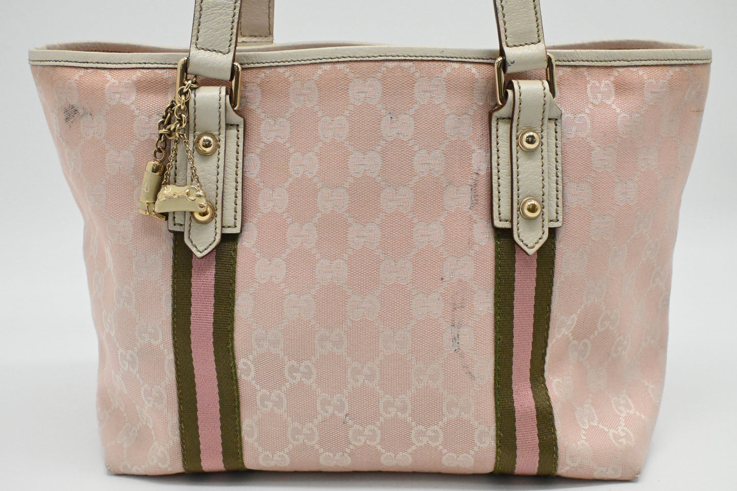Gucci GG Canvas Pink Tote Bag Canvas 1