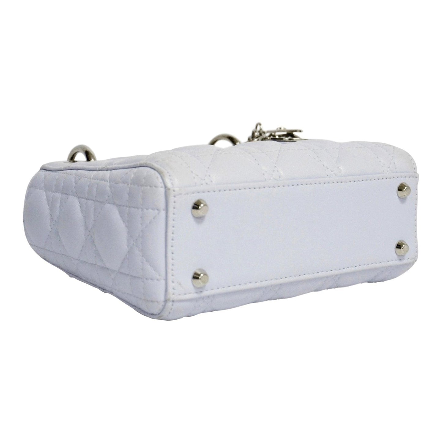 Dior Lady With Crystal Strap Handbag Blue Mini Travel Bag