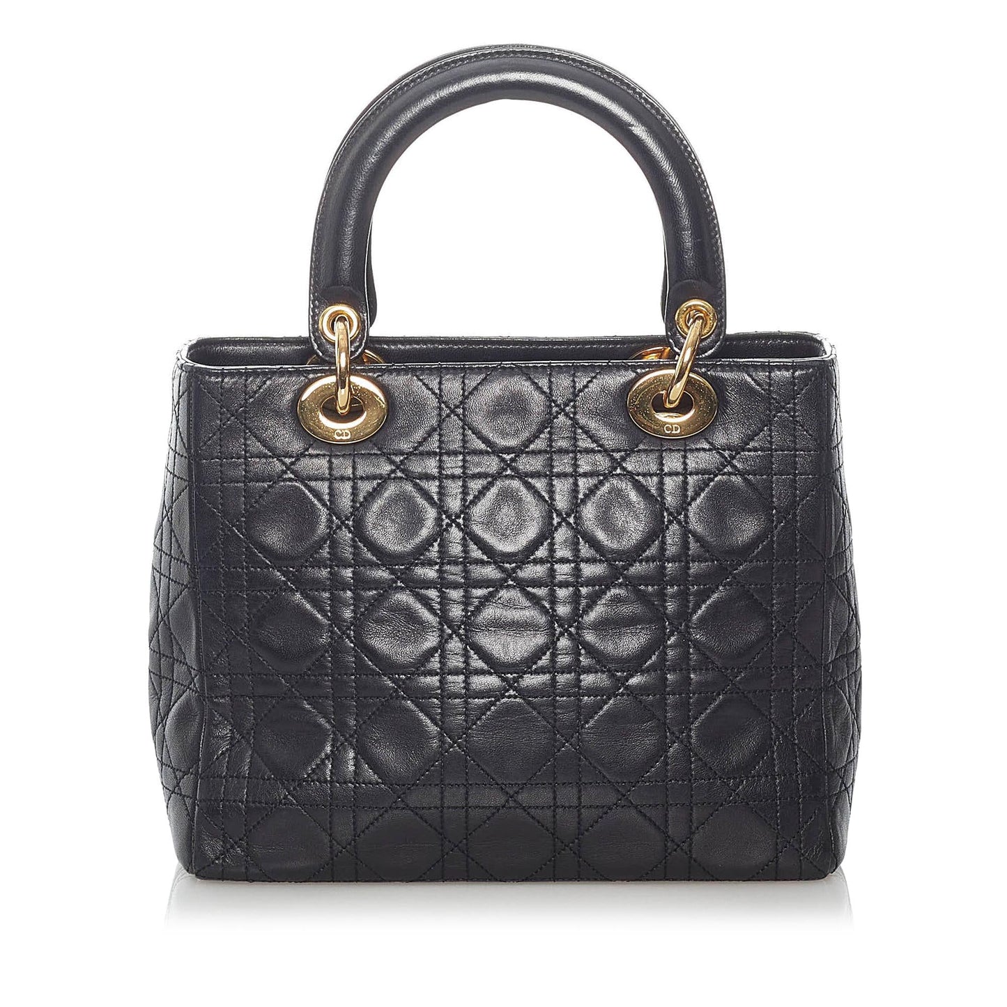 Dior Cannage Lady Handbag Shg Leather Lambskin Satchel Bag