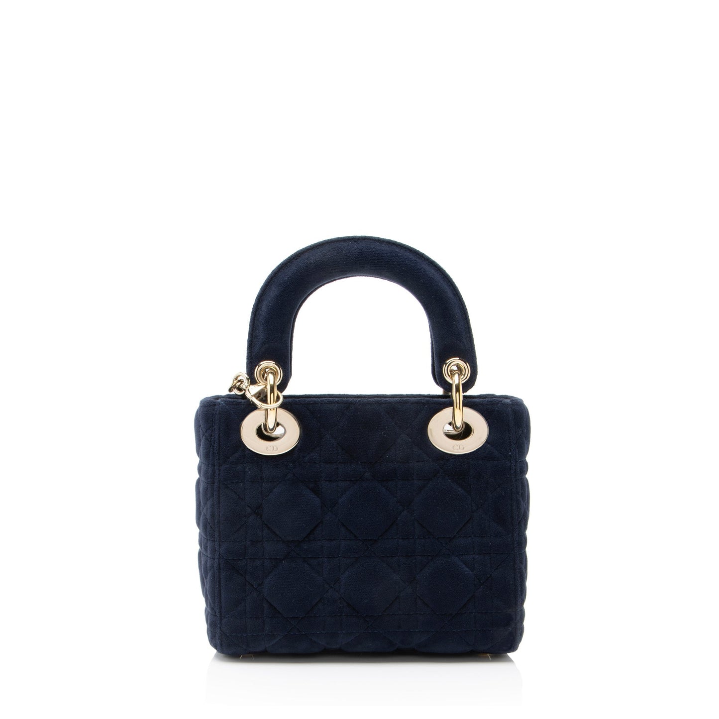 Dior Cannage Velvet Crystal Lady Tote Mini Tote Bag