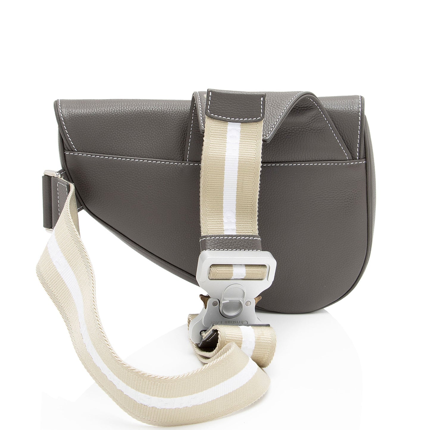 Dior Grained Calfskin Saddle Bag Crossbody Bag