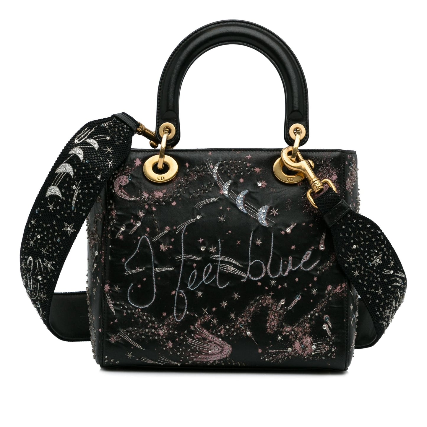 Dior Feel Lady Shg R5Tc39 Satchel Bag Blue Mini