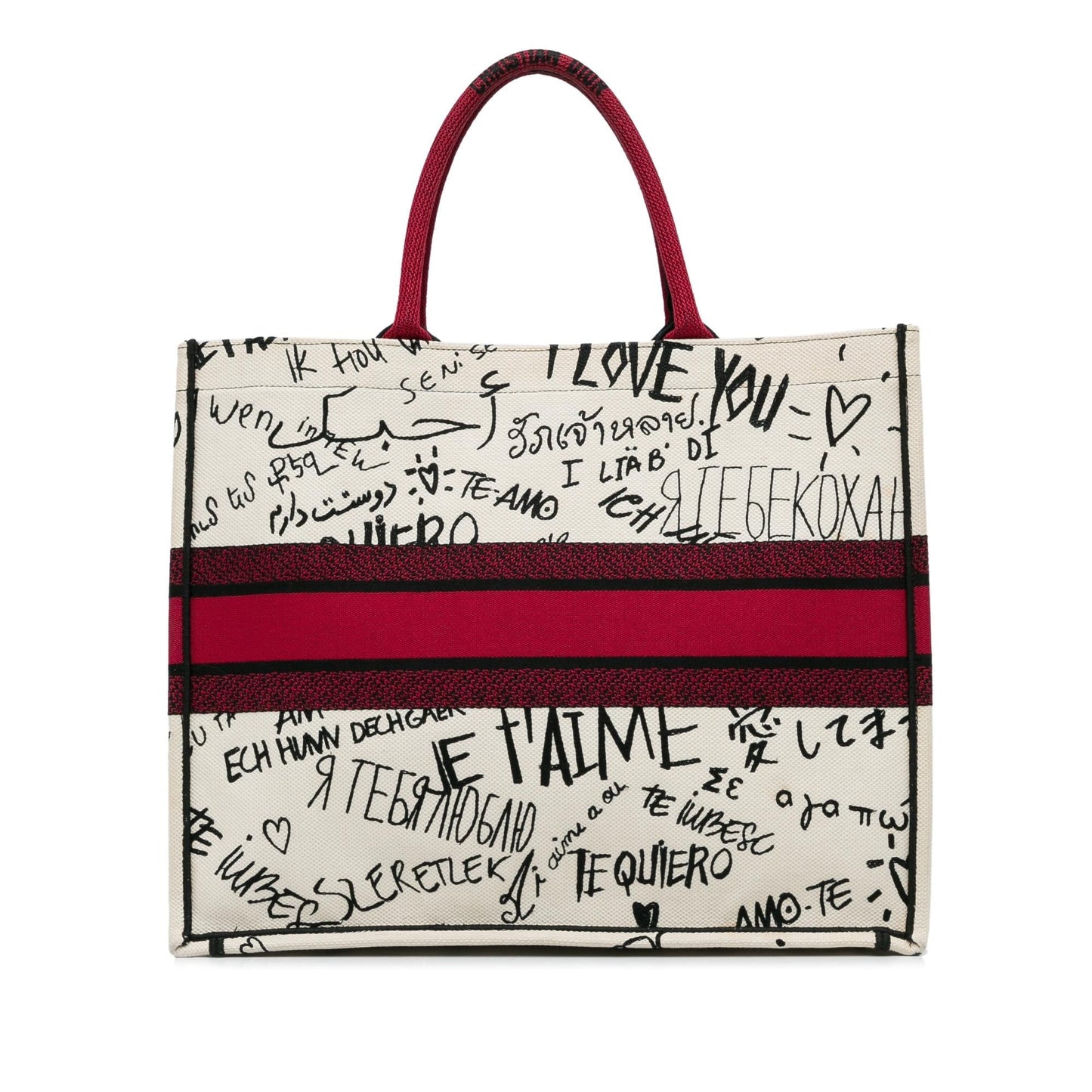Dior amour Graffiti Book Tote Shg We6Kid Large Tote Bag
