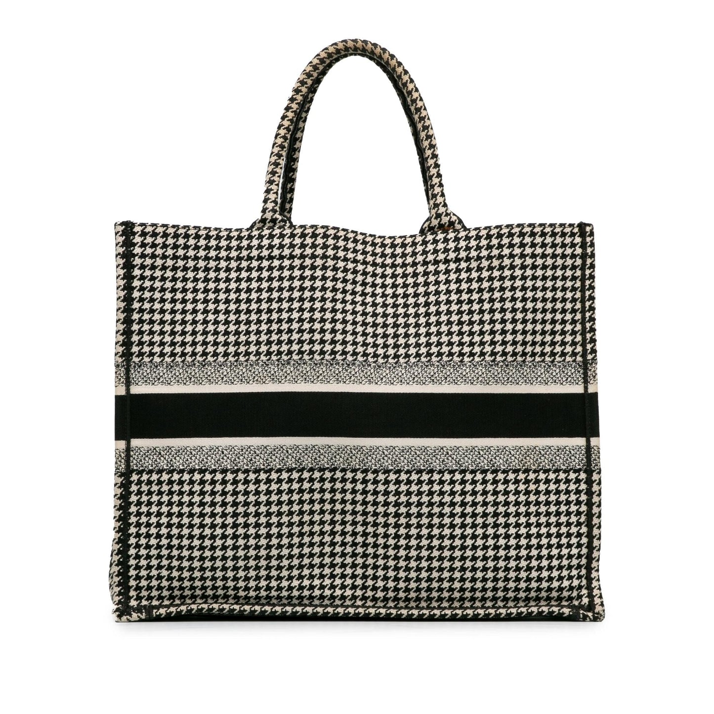 Dior Houndstooth Book Tote Shg Uagzee Large Tote Bag