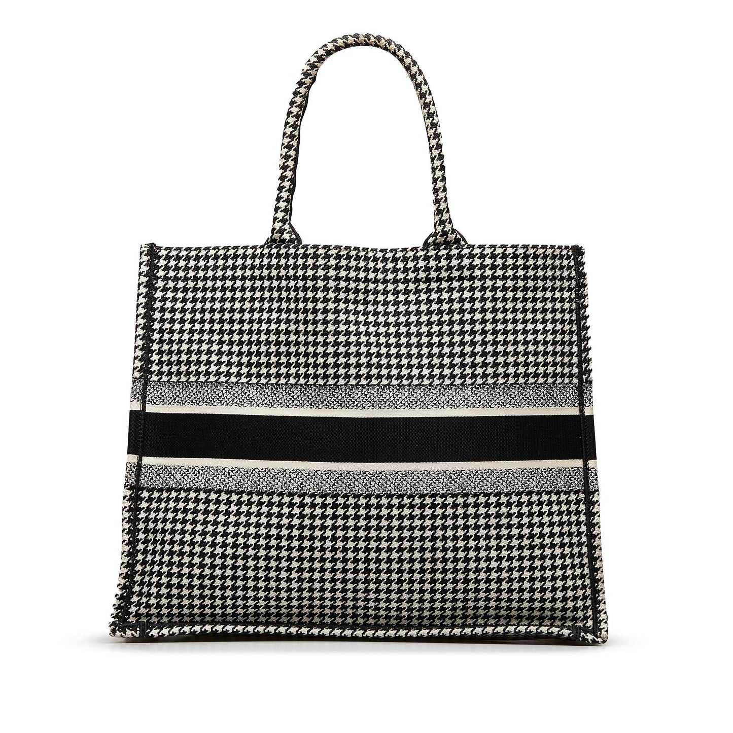 Dior Houndstooth Book Tote Large Tote Bag