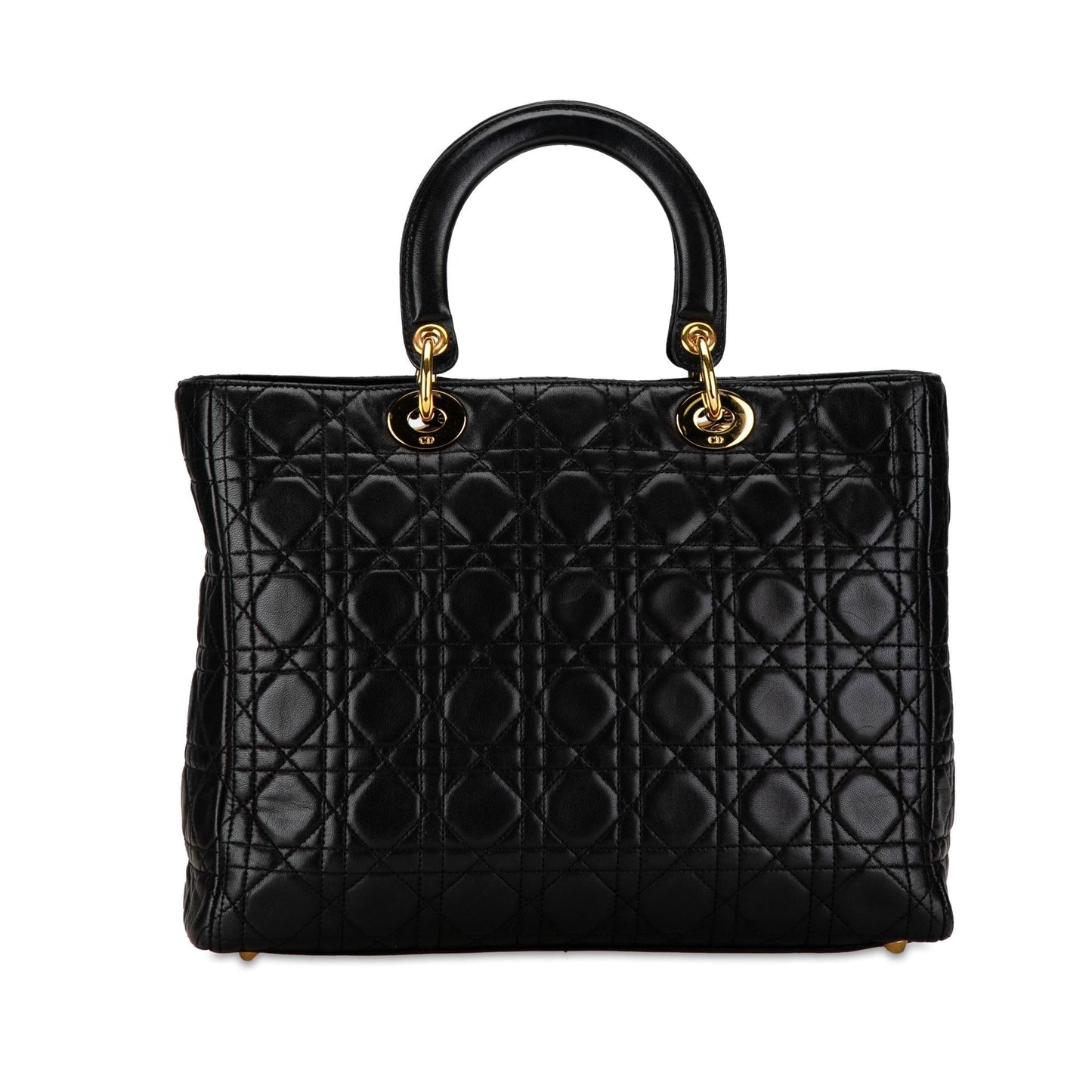 Dior Cannage Lady Shg Sqptkf Satchel Bag Lambskin Large