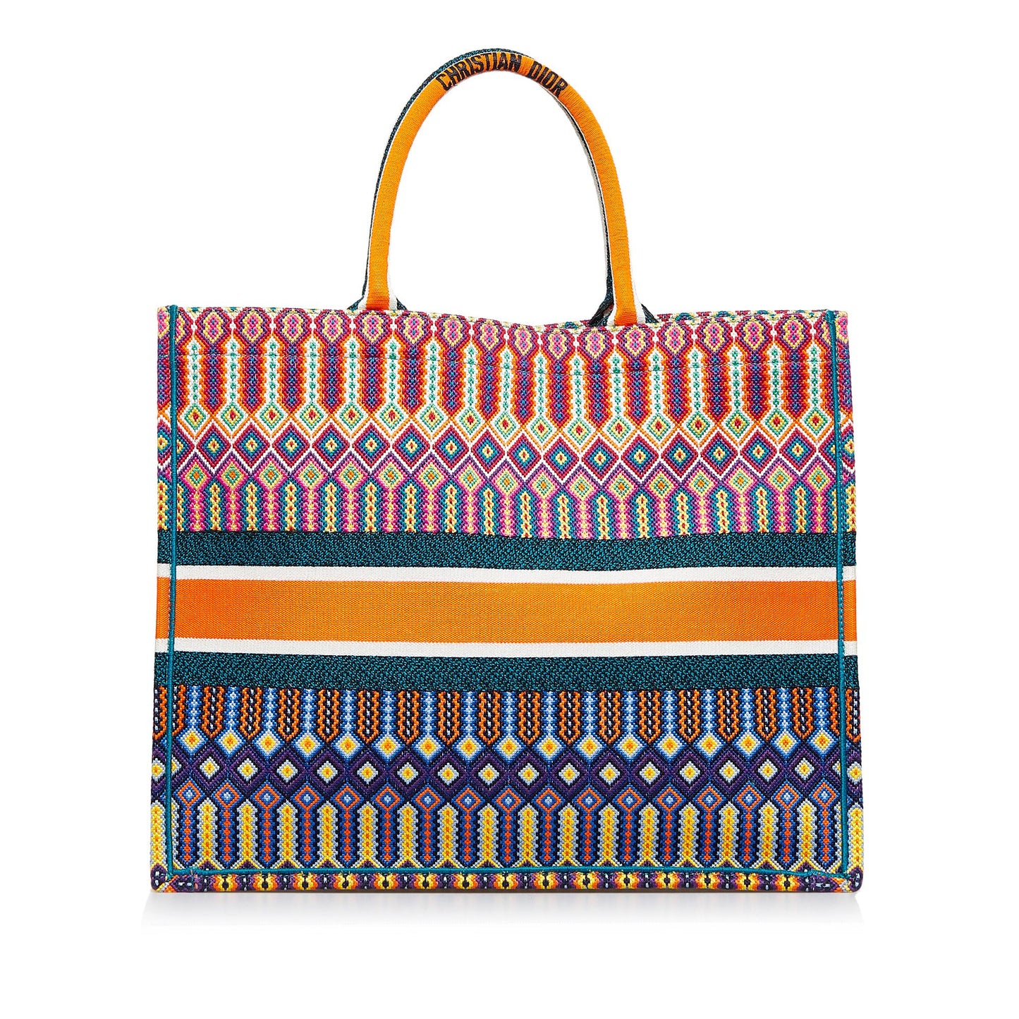 Dior Book Tote Shg Gbozyw Multicolor Large Embroidered Tote Bag