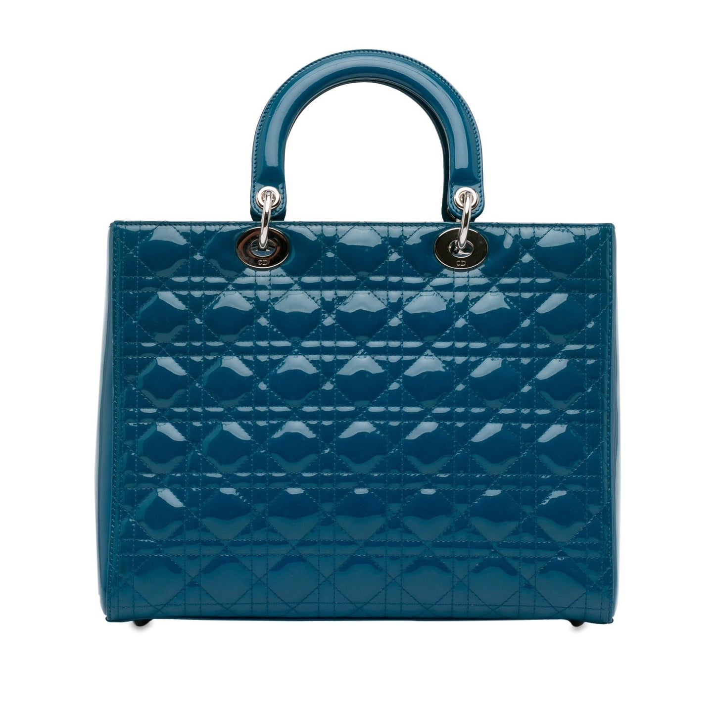 Dior Cannage Lady Shg Blmpbz Satchel Bag Patent Large