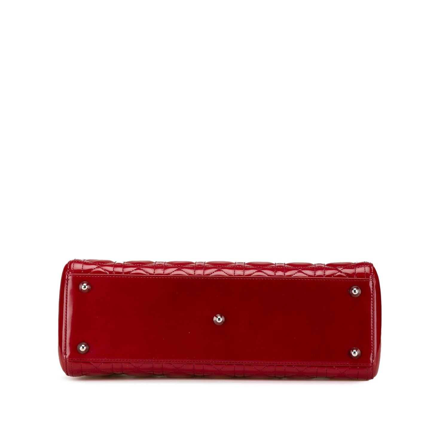 Dior Cannage Lady Satchel Bag Patent Large