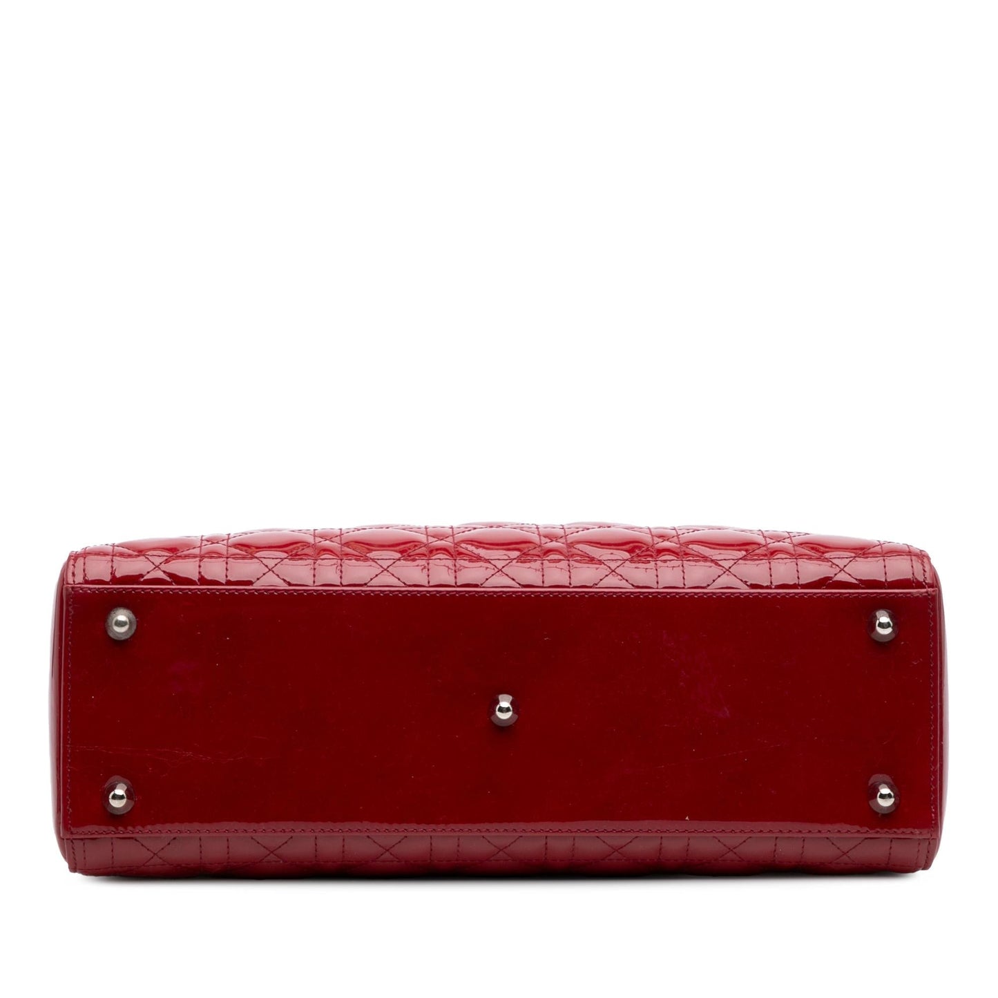 Dior Cannage Lady Satchel Bag Patent Large Lady Dior 6