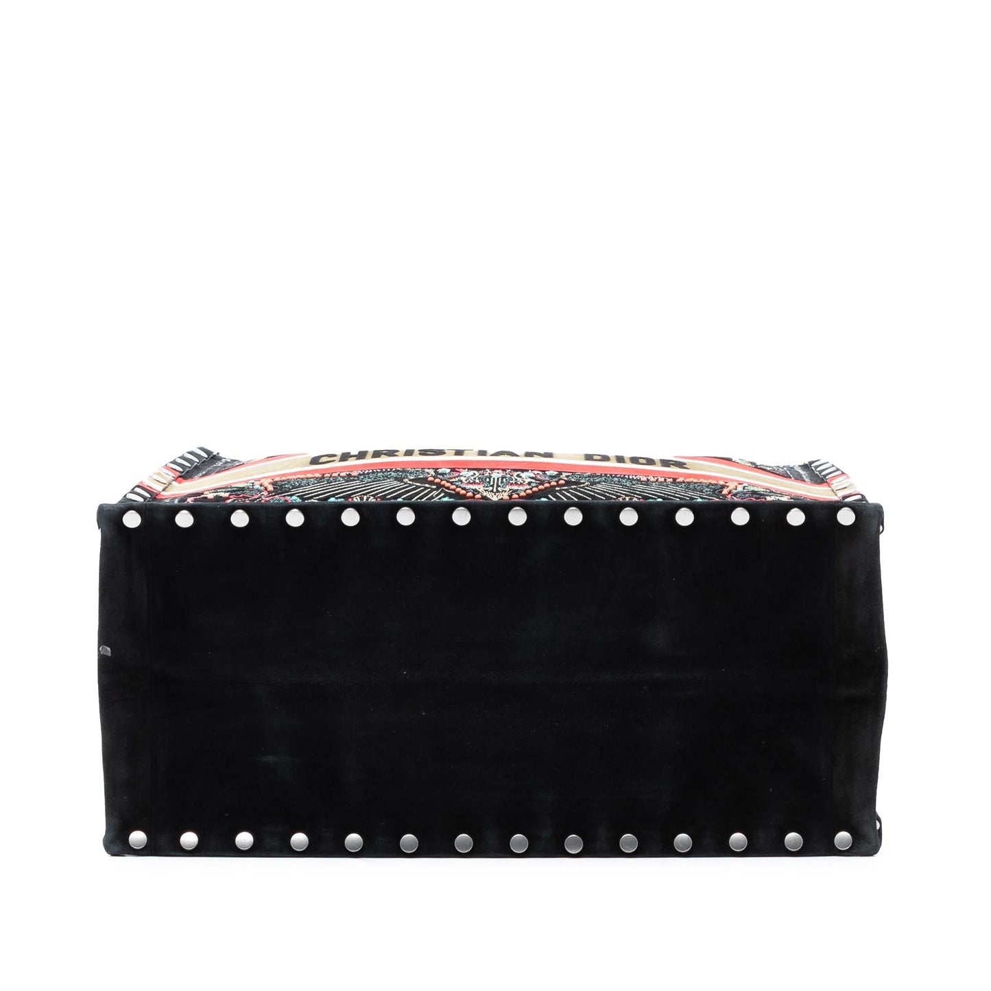 Dior Studded Velvet Heart Lights Book Tote Large Embroidered Tote Bag