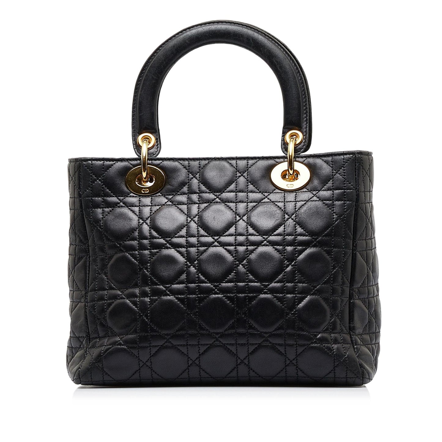 Dior Cannage Lady Shg Cwfkc0 Satchel Bag Lambskin Medium