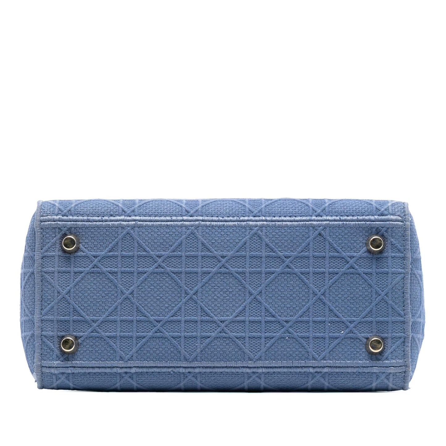 Dior Cannage Lady Lite Satchel Bag Canvas Medium D Lite 12