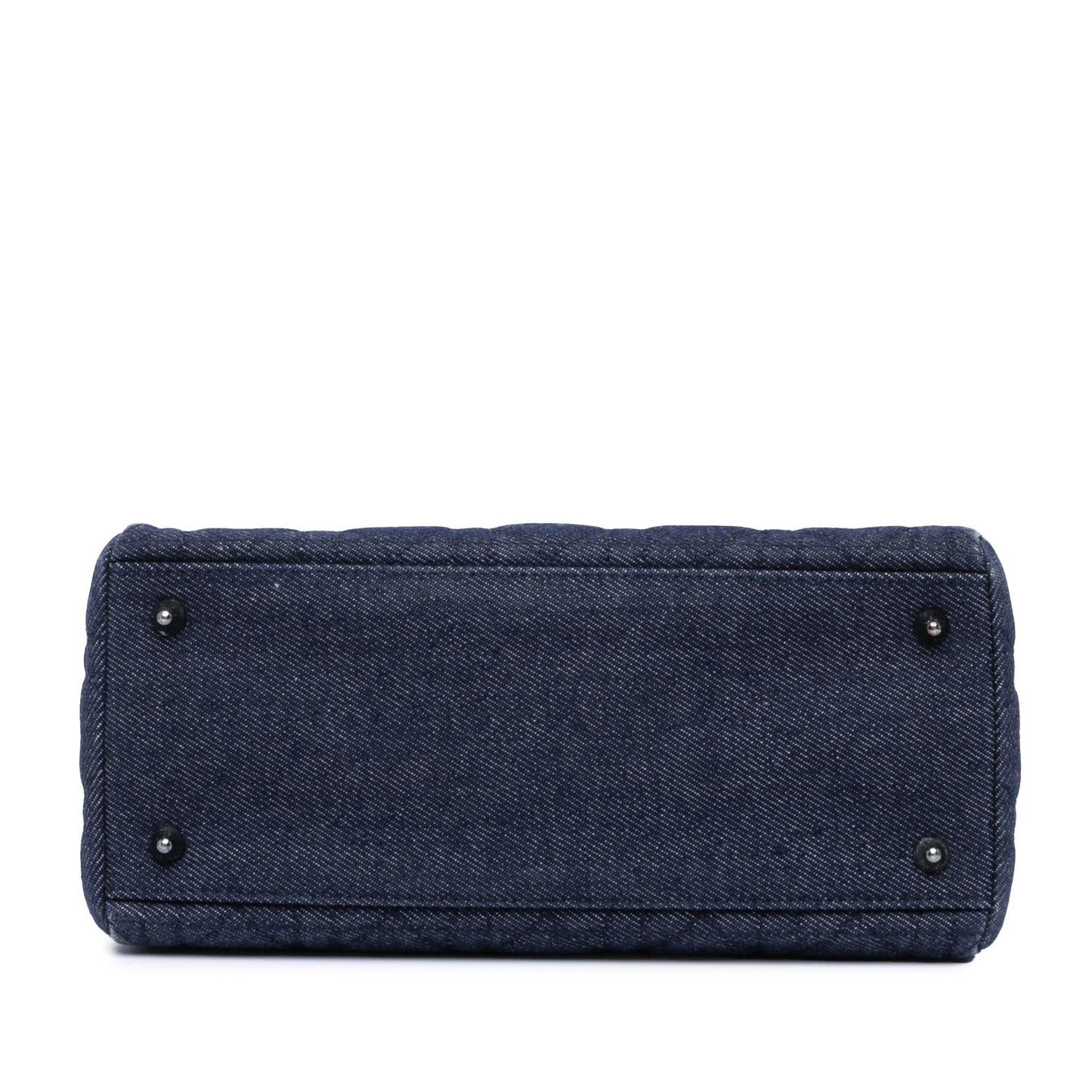 Dior Cannage Lady Satchel Bag Denim Medium
